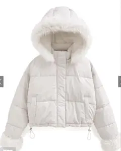 GRL マルチWayフード付きファーダウンジャケット[kd81] 汚れあり