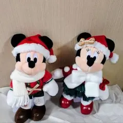 ディズニー　クリスマス　2025 ぬいぐるみバッジ　ミッキー　ミニー　セット