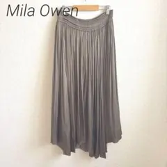 ミラオーウェン　プリーツスカート　ギャザー　アシンメトリー