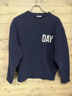 BAYFLOW HAPPY ニットプルオーバー ネイビー Mサイズ