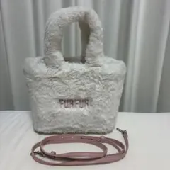 FURFUR ファー ショルダーバッグ ホワイト