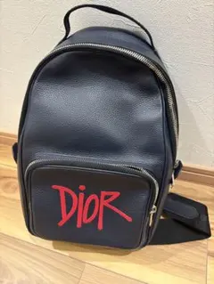 Dior×空山基 2019AW シルバー ロゴ バックパック リュック ブラック 
