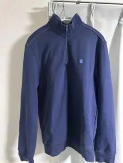 ネイビー ハーフジップ トレーナー