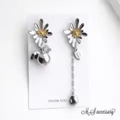 メタルFlower＊アシンメトリーピアス