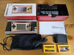ゲームボーイミクロ　20周年　ファミコンver　付属品付　ソフト2本付
