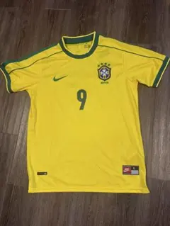 1998 ブラジル代表 ホーム ユニフォーム #9 ロナウド 半袖 Lサイズ
