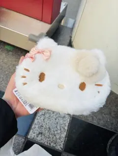 サンリオ　キティ　フェイスマルチポーチ　ホワイト　キティちゃん