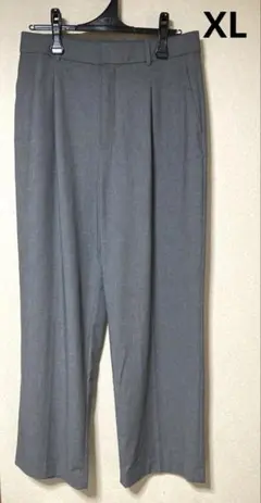 【美品】UNIQLO ユニクロ　タックワイドパンツ　XLサイズ　丈長め