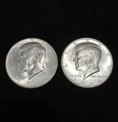 アメリカ　ハーフダラー　クォーターダラー　古銭　銀貨　1964 1969 アメリカ ハーフダラー クォーターダラー 古銭 銀貨 1964 1969 - メルカリ