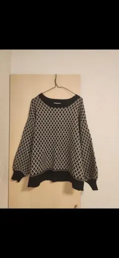 GLOBAL WORK　グローバルワーク　ニット　セーター　幾何学模様　ひし形