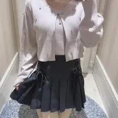 リボンビジューセットカーデ evelyn トップスのサムネイル