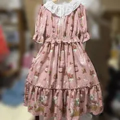M*T様 Metamorphose いちごミツバチイエローギンガムワンピースカチ