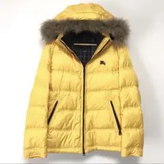 バーバリー ブラックレーベル 3way ダウンジャケット ベスト 黄色 三陽商会