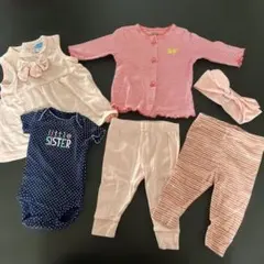 ベビー服まとめ売り 6点　0-3m 新生児 出産準備 ロンパース 海外ベビー服