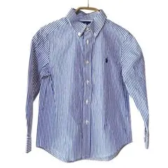 【美品】RALPH LAUREN シャツ 6 120cmストライプ 長袖 BD
