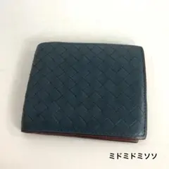 BOTTEGA VENETA ボッテガヴェネタ 折り財布 ネイビー メンズ