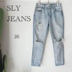 【スライジーンズ】ダメージ加工♡切りっぱなし♡デニムパンツ♡Gパン♡M