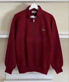 新品 LACOSTE ラコステ ハーフジップ ポロシャツ ロングスリーブ 3/M