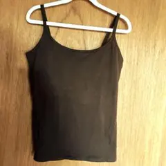 MODA INTERNATIONALキャミソールカップなし綿95%Mブラウン