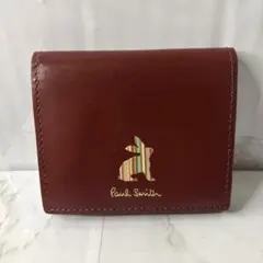 ✨ポールスミス　小銭入れ コインケース ラビット レザー　ワインレッド