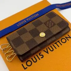 【極美品】ルイヴィトン ミュルティクレ4 キーケース4連 ダミエエベヌ 男女兼用