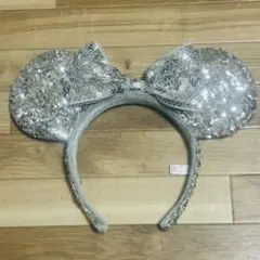 ミッキー耳型カチューシャ シルバー