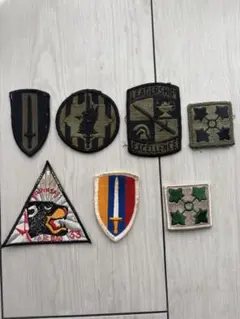 アメリカ軍 部隊章 ベトナム米陸軍 米軍 ワッペン ARMY7枚SET