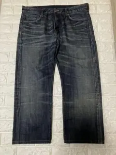 [訳あり] H&M ストレートデニムパンツ ダークブルー メンズ