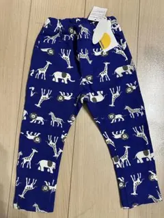 moujonjon 新品　動物柄ボトムス サイズ90 ネイビー