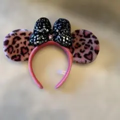 ディズニー　ミニーカチューシャ　豹柄ミニー