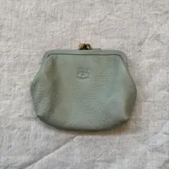 イルビゾンテIL BISONTE 限定カラー ブルーグレー がま口　コインケース