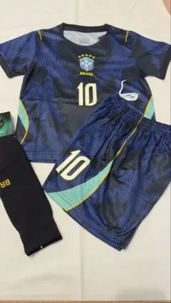 120cm FIFA26ブラジル10ネイマールソックス付子供サッカーユニフォームのサムネイル
