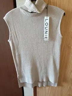 LOUNIE リブ編みタートルネックニットベスト