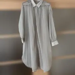 GU シアー ロングシャツ　L