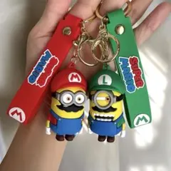 スーパーマリオ ミニオン キーホルダー 2個セット