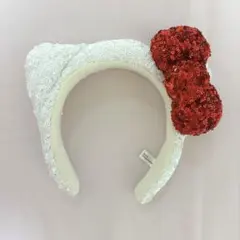 【美品】 USJ ユニバ ハローキティ スパンコール カチューシャ キティ