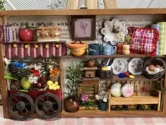 専用　木製ボックスオブジェ　フラワーショップ　　ミニチュア　ハンドメイド