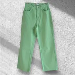 【美品！】ZARA ザラ ミントグリーンストレートデニム size34 春パンツ