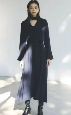 anuans　ダブルサテンワンピース　アニュアンス