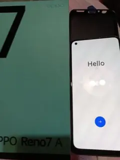 OPPO Reno7A ブラック 本体　箱付属　耐衝撃ケース付
