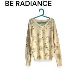 BE RADIANCE ビーラディエンス　薄手ニット　白　花柄のサムネイル
