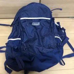 Coleman ネイビー ドット柄 リュック