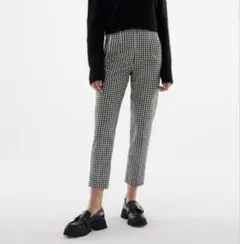 【新品同様】ZARA ギンガムチェックハイウエストパンツXS
