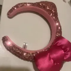 ピンクスパンコールカチューシャ