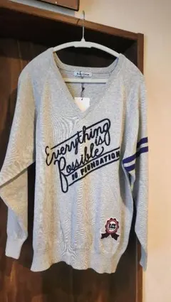 ロデオクラウンズ　vネックロゴ刺繍コットンセーター（ビームス　ロンハーマン