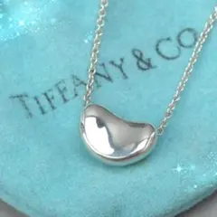 新品仕上済 Tiffany & Co ラージ ビーン ネックレス 箱 ポーチ付き