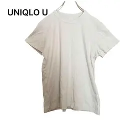 ユニクロユー ベージュ クルーネック 半袖 Tシャツ XLサイズ 綿100%