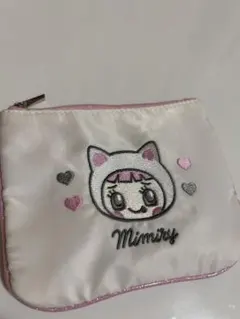 ナルミヤハッピーパーク Mezzo Pianoフラット刺繍ポーチ ミミリーちゃん