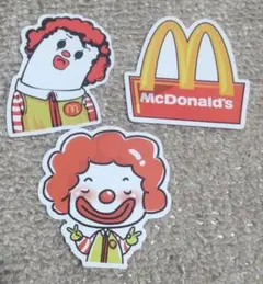 ロナルド・マクドナルド ステッカー 3枚セット