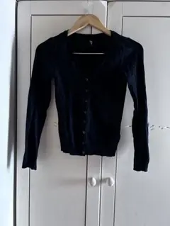 長袖カーディガン　黒　ブラック　☆H&M xs